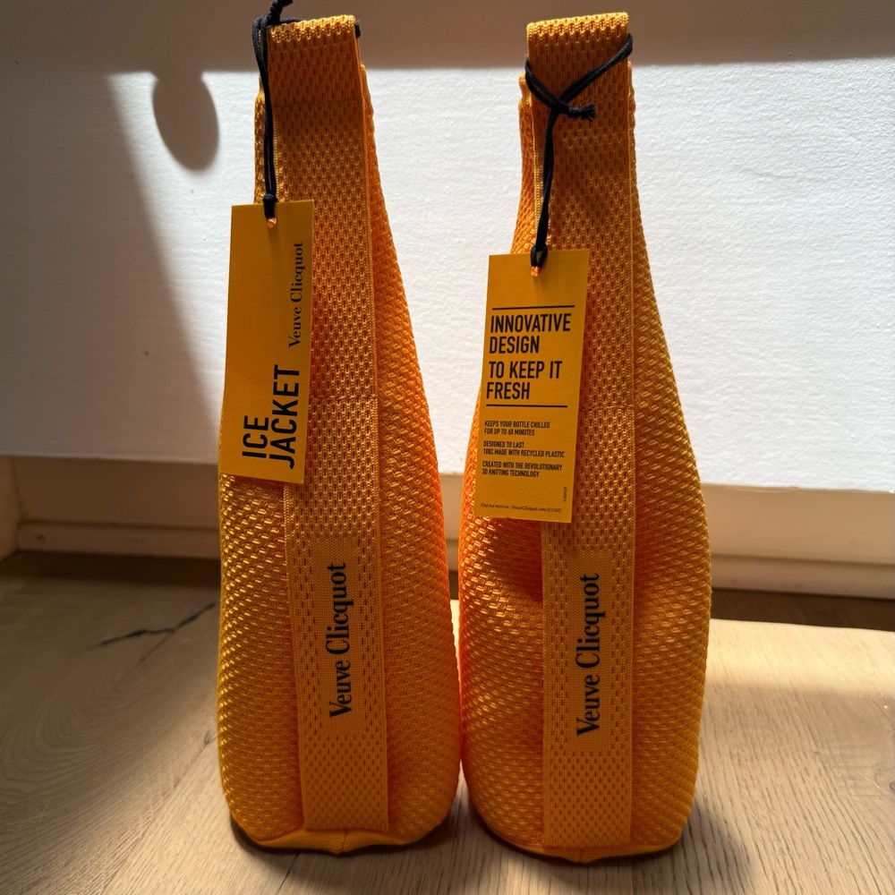 NWT: Set of 2 Veuve Clicquot insulated ice jackets (sleeves) - new style!!